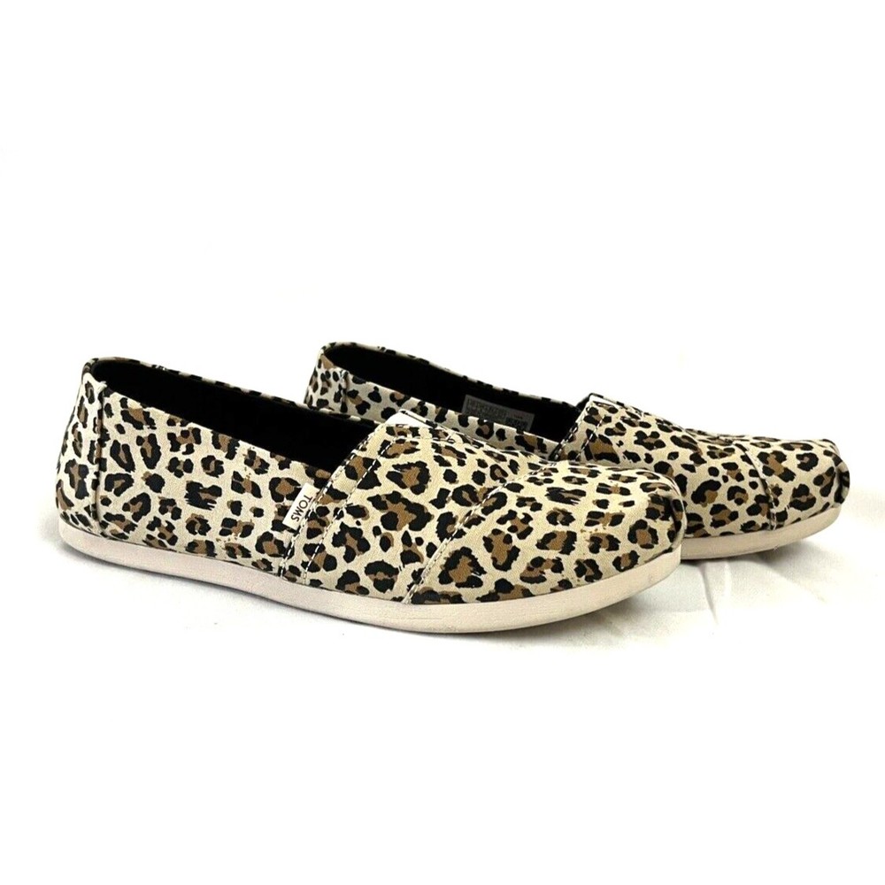 TOMS Original Women's Leopard Print Slip On Shoes Sz 7